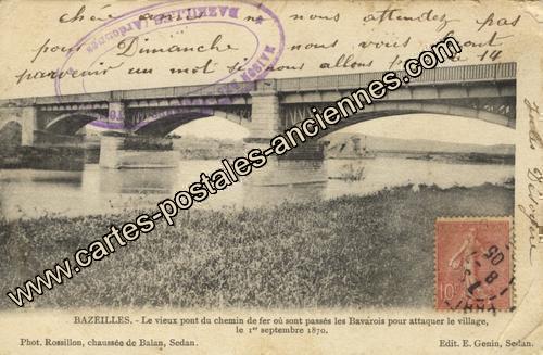 Carte postales anciennes Bazeilles