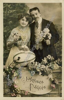 Carte postale ancienne Joyeuses Paques — Joyeuses Paques — Fantaisie